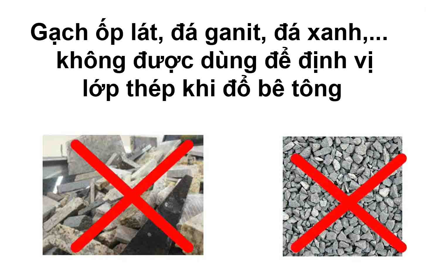 Viên kê, cục kê,... dùng để diễn tả viên gạch, đá hoặc bất kỳ loại vật liệu dùng để kê lớp thép